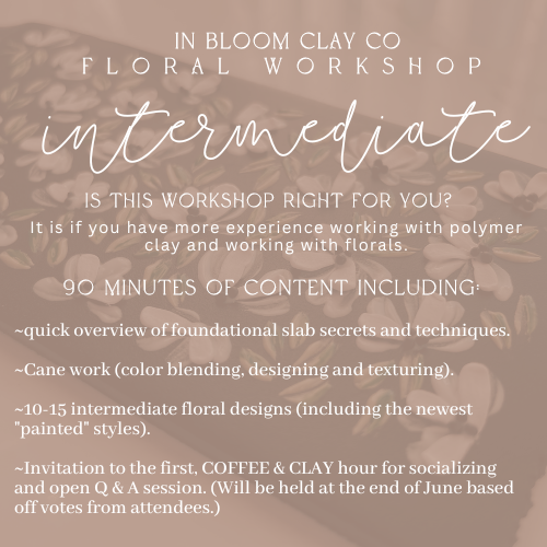 In Bloom Clay Co Floral Workshop: INTERMEDIATE