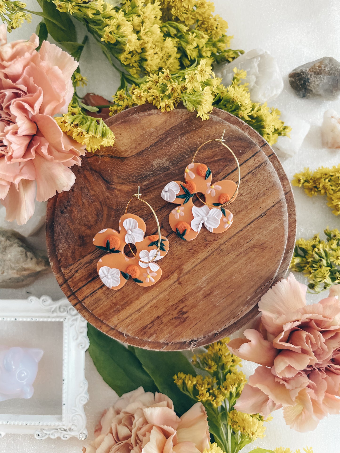 The Orangesicle Floral Hoops