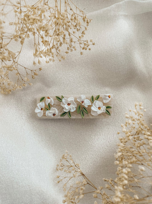 The Painted Florals Hair Barrette
