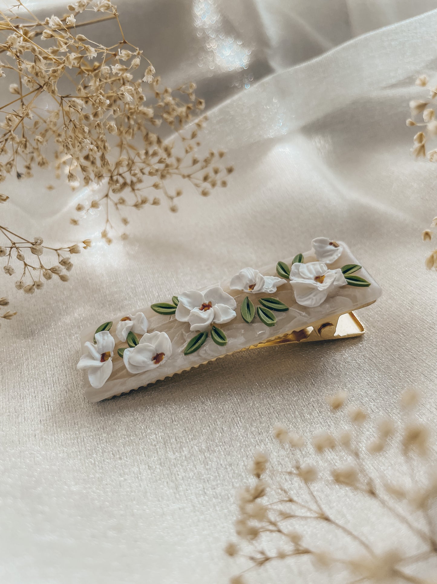 The Painted Florals Hair Barrette