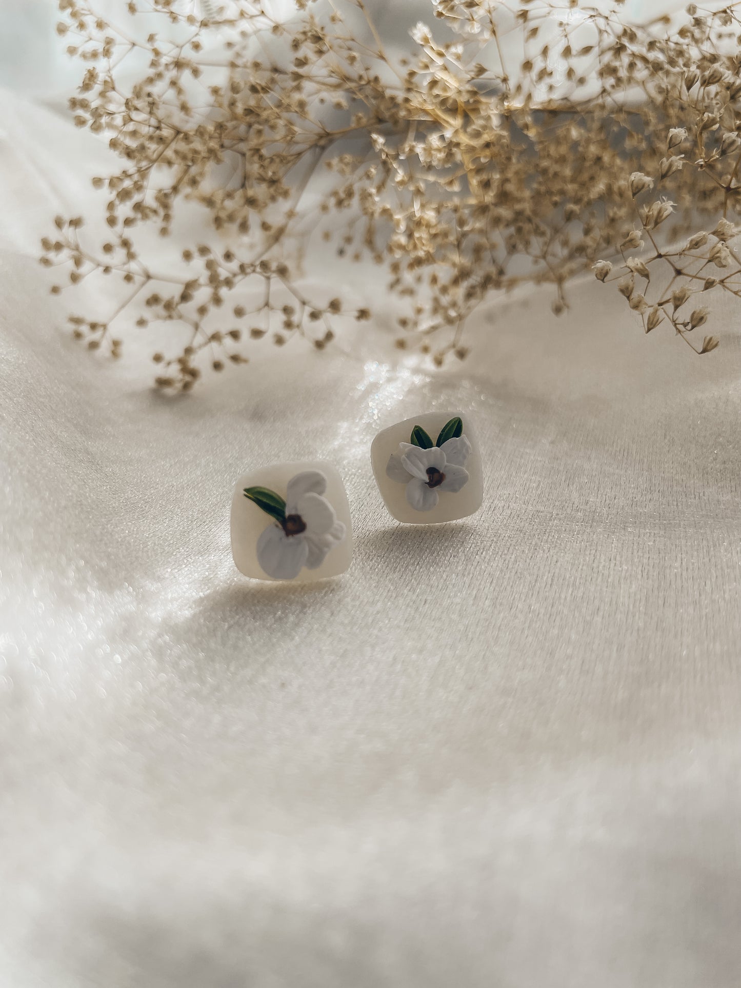 The Painted Floral Studs